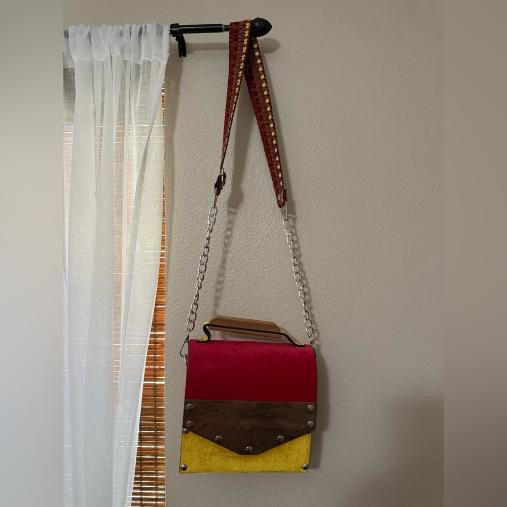Stylish Red and Yellow Women's Bag